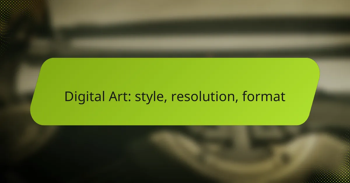 Digital Art: style, resolution, format