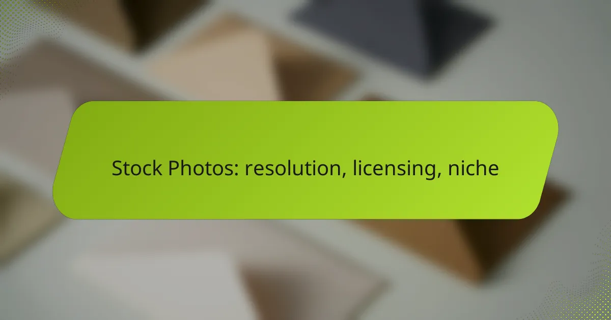 Stock Photos: resolution, licensing, niche