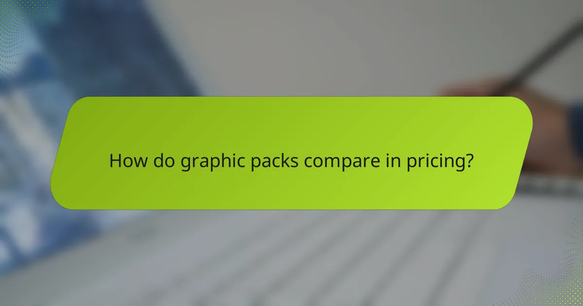 How do graphic packs compare in pricing?