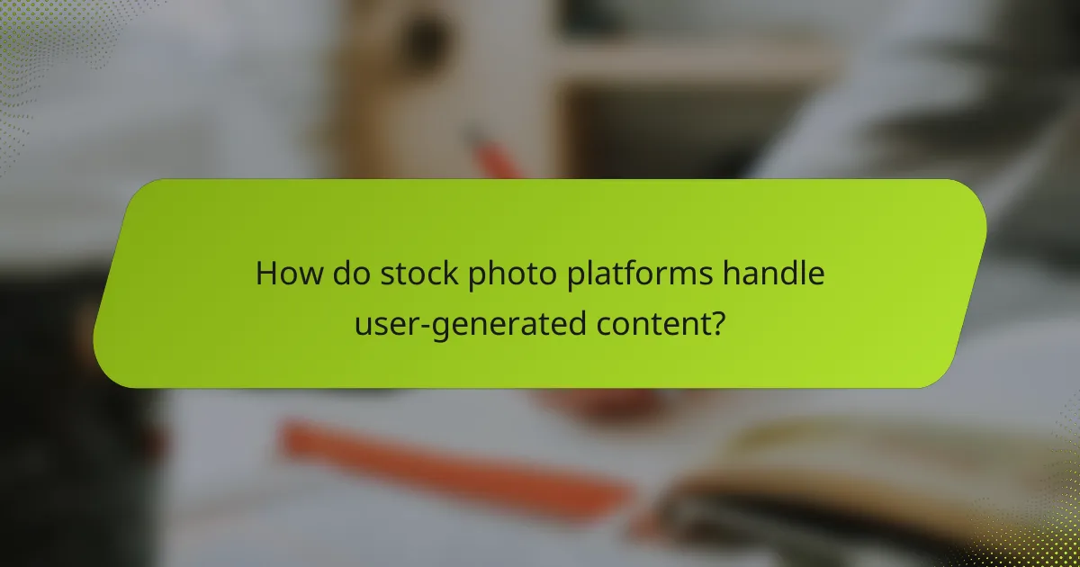 How do stock photo platforms handle user-generated content?