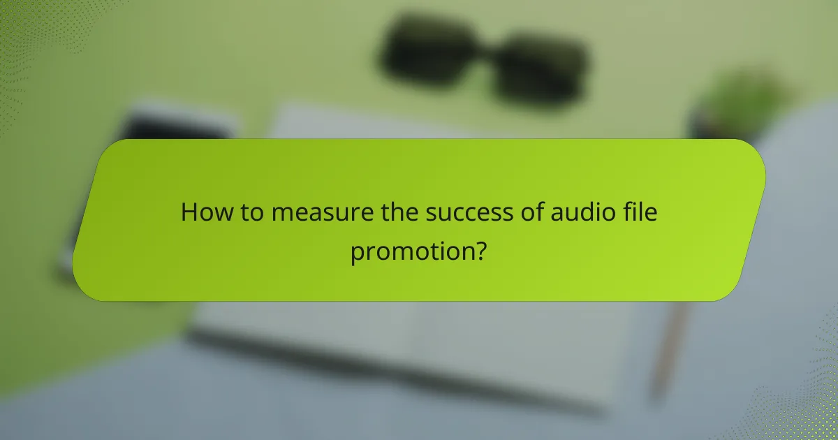 How to measure the success of audio file promotion?