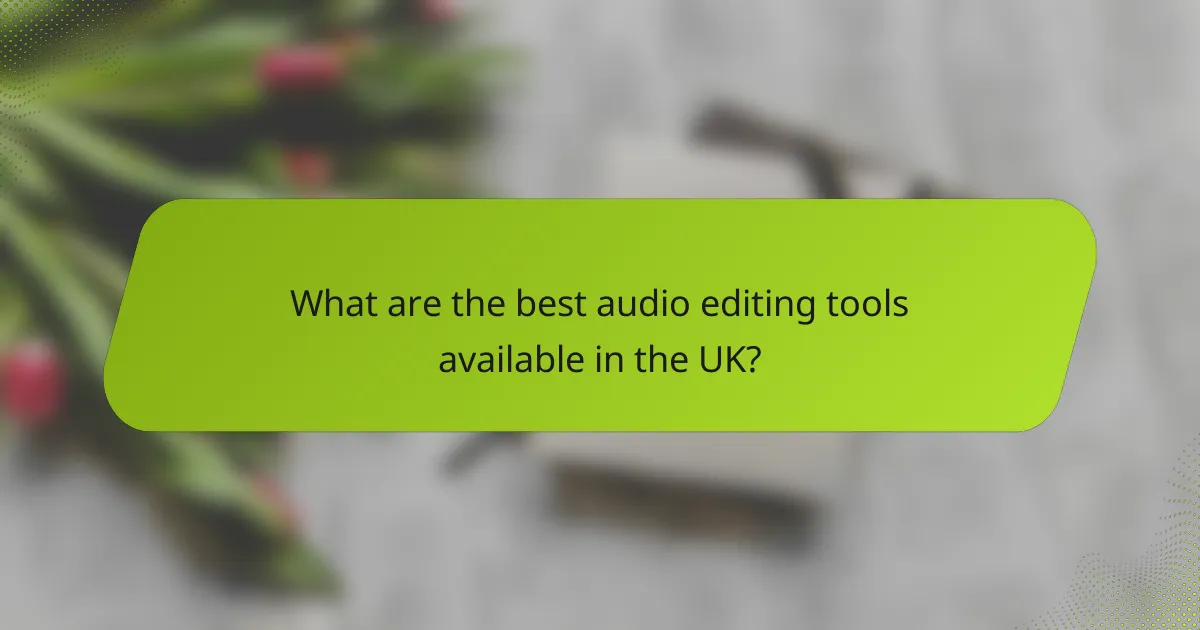 What are the best audio editing tools available in the UK?