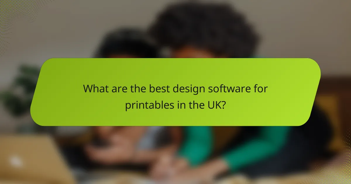 What are the best design software for printables in the UK?