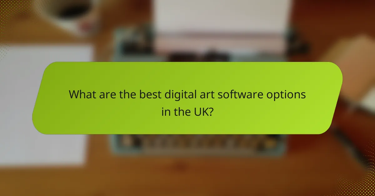 What are the best digital art software options in the UK?