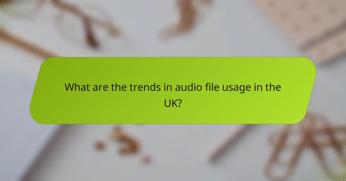 What are the trends in audio file usage in the UK?